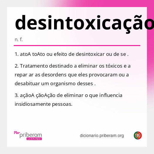 Significado de desintoxicação