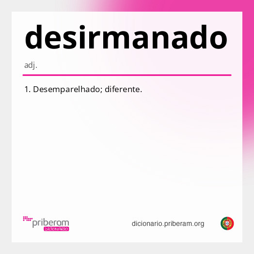 Significado de desirmanado