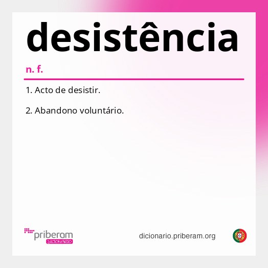 Significado de desistência
