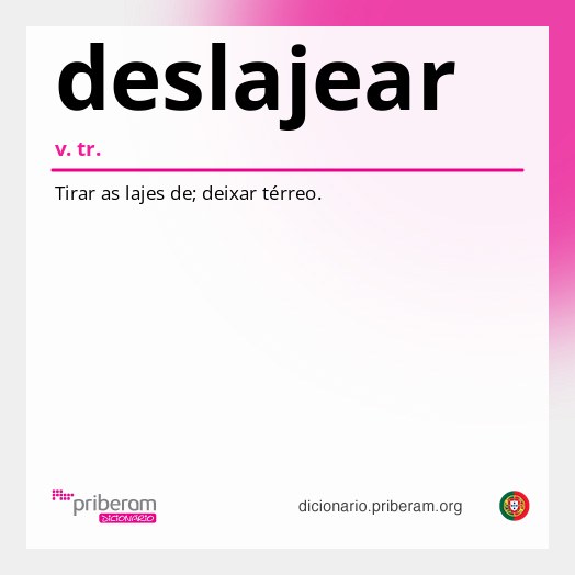 Significado de deslajear
