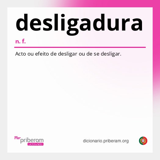 Significado de desligadura