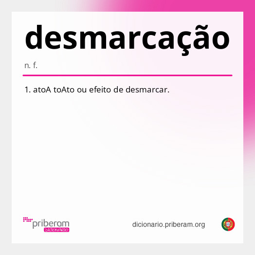 Significado de desmarcação
