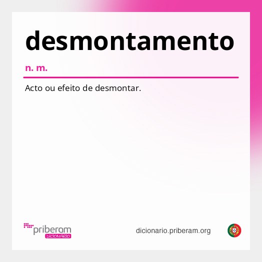Significado de desmontamento