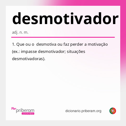 Significado de desmotivador