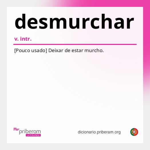 Significado de desmurchar