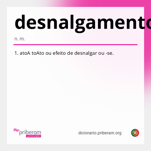 Significado de desnalgamento