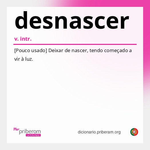 Significado de desnascer