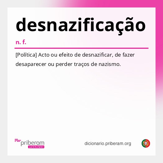 Significado de desnazificação