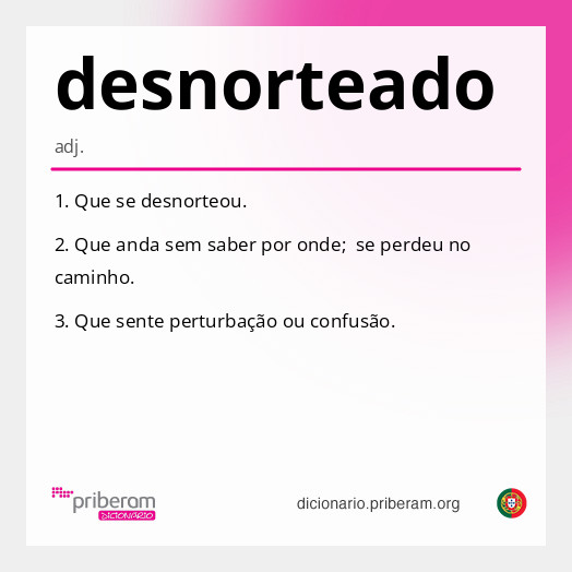 Significado de desnorteado