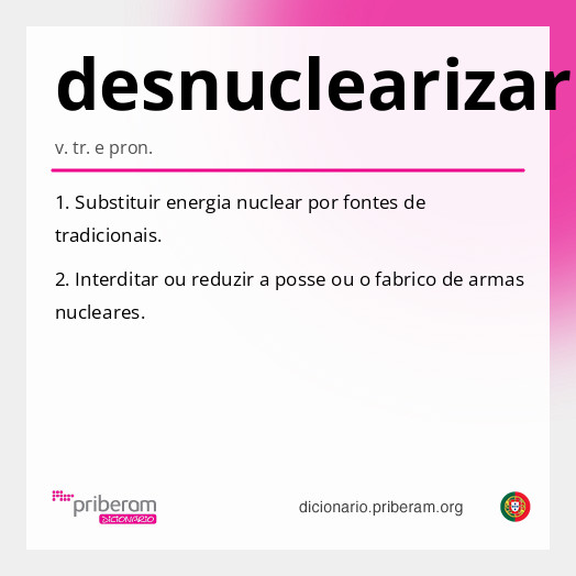 Significado de desnuclearizar