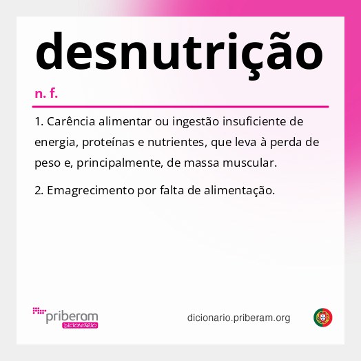 Significado de desnutrição