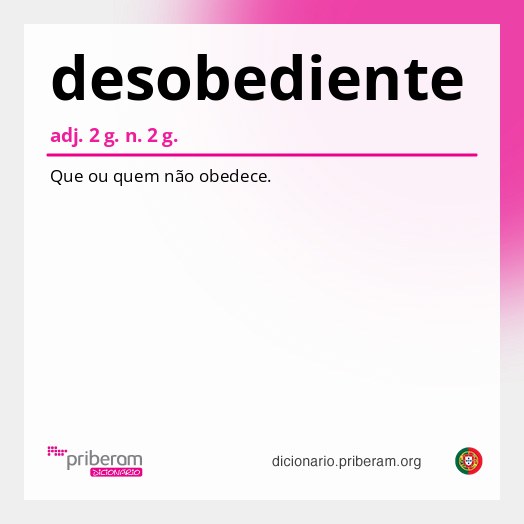Significado de desobediente