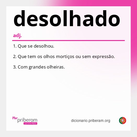 Significado de desolhado