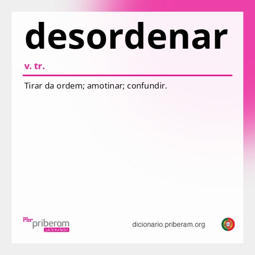 Significado de desordenar