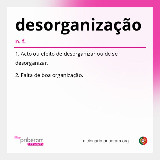 Significado de desorganização