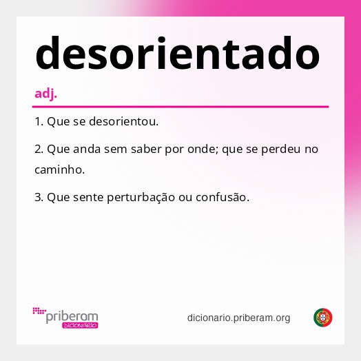 Significado de desorientado