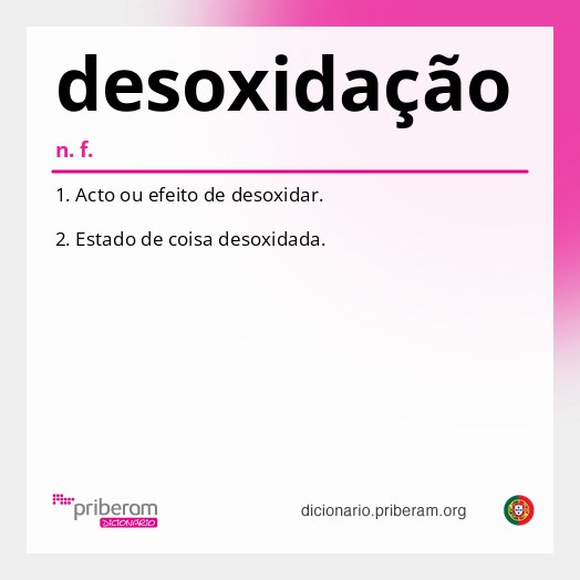 Significado de desoxidação