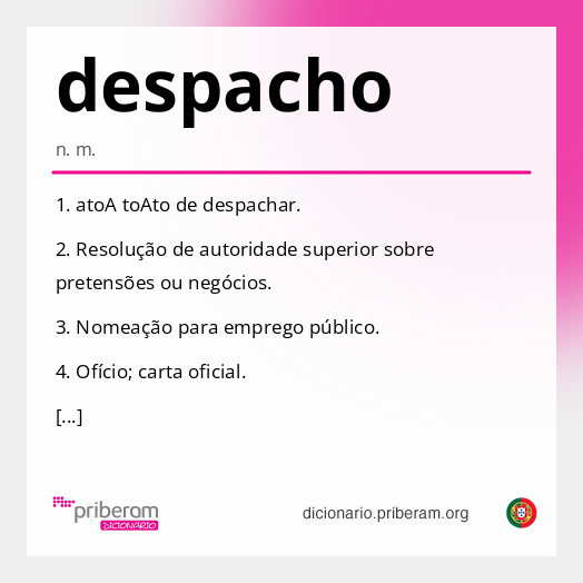 Significado de despacho