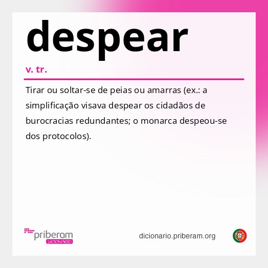 Significado de despear