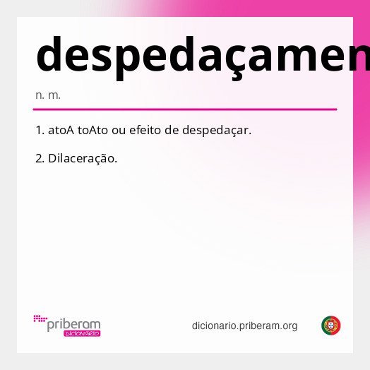 Significado de despedaçamento