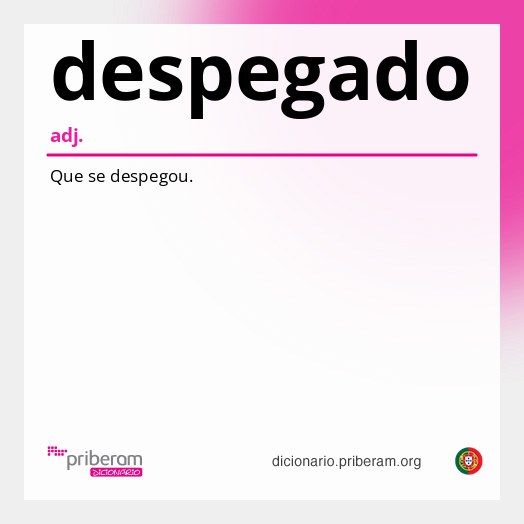 Significado de despegado