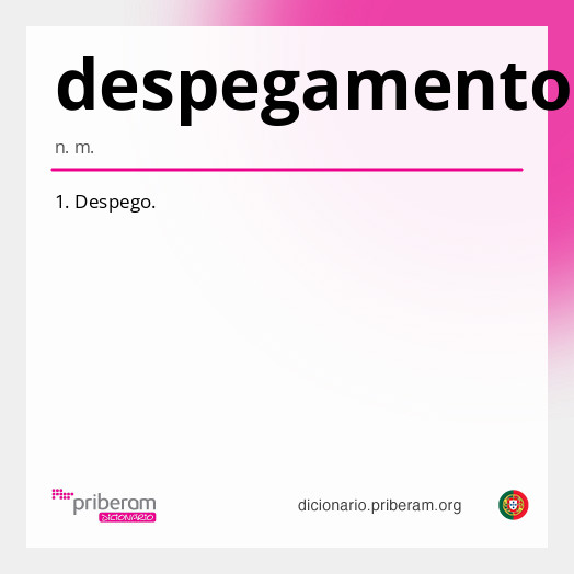 Significado de despegamento