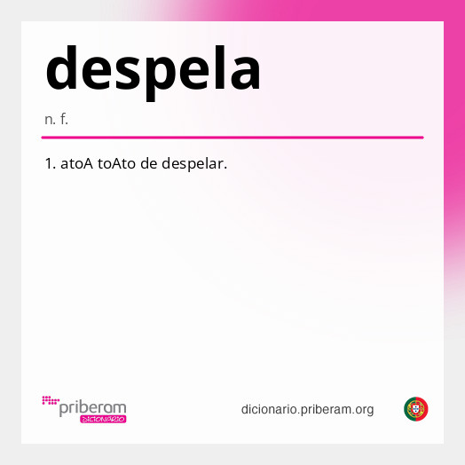 Significado de despela