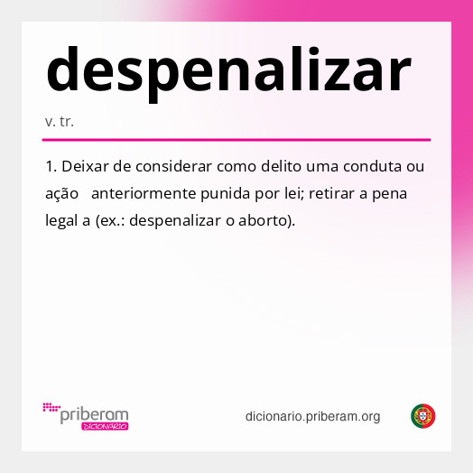 Significado de despenalizar