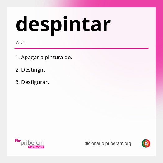 Significado de despintar
