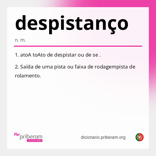 Significado de despistanço