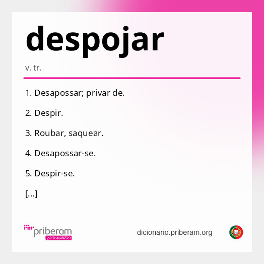 Significado de despojar