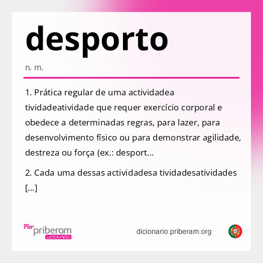 Significado de desporto