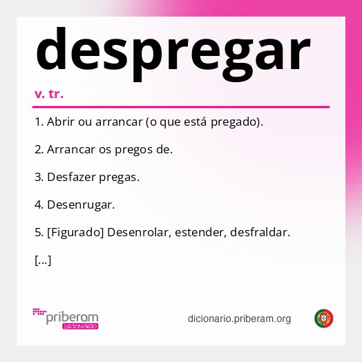 Significado de despregar