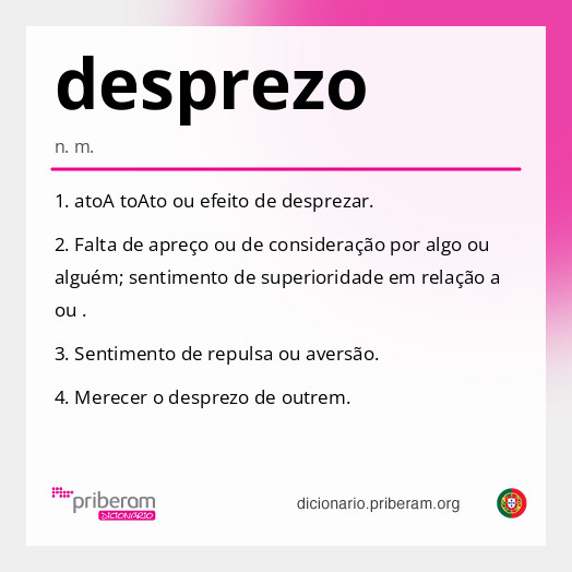 Significado de desprezo