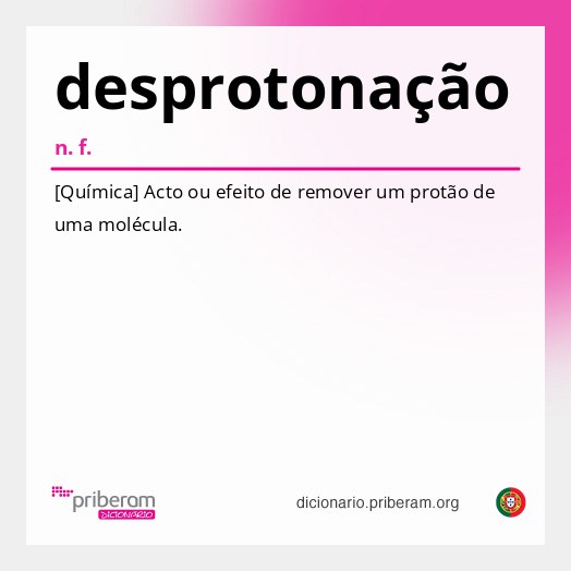 Significado de desprotonação
