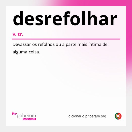Significado de desrefolhar