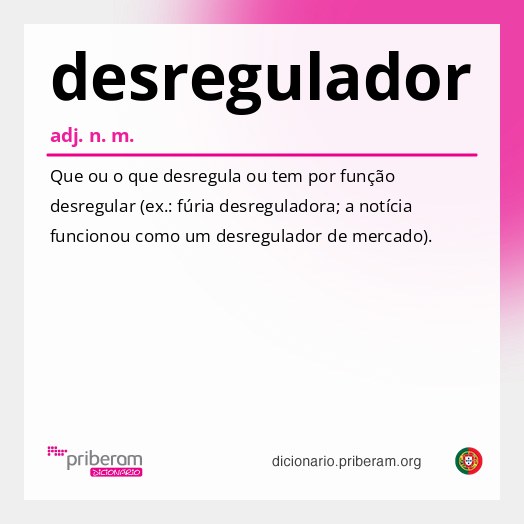 Significado de desregulador