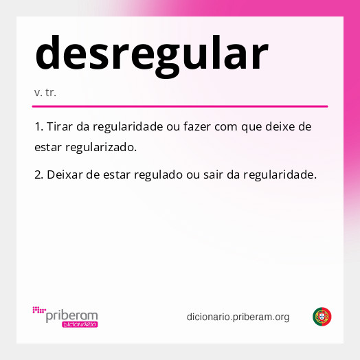 Significado de desregular
