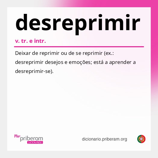 Significado de desreprimir