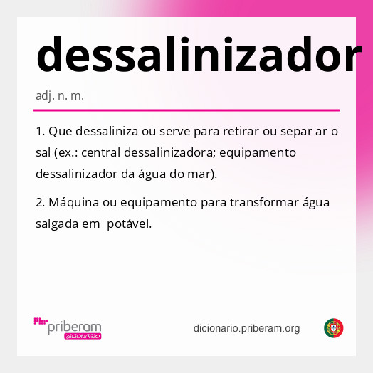 Significado de dessalinizador