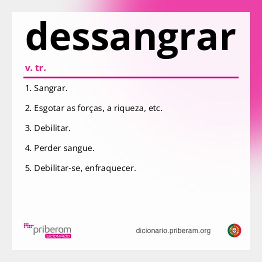 Significado de dessangrar