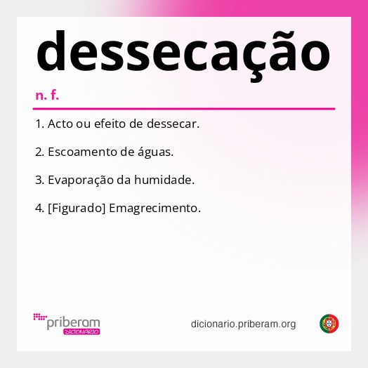 Significado de dessecação