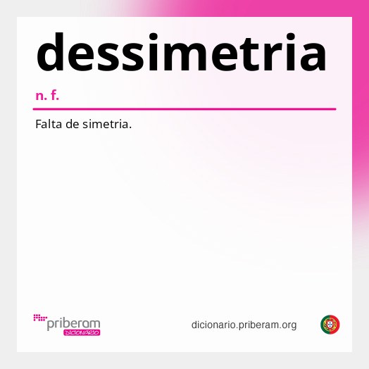 Significado de dessimetria