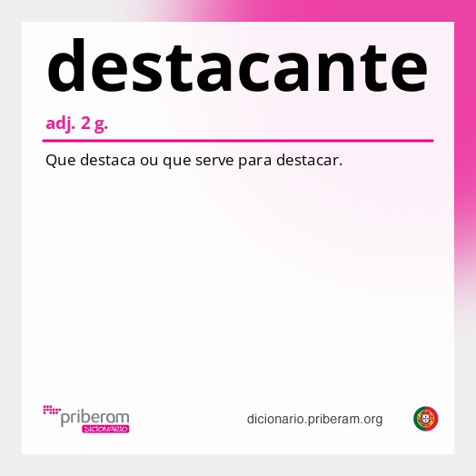 Significado de destacante