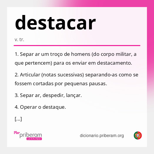 Significado de destacar