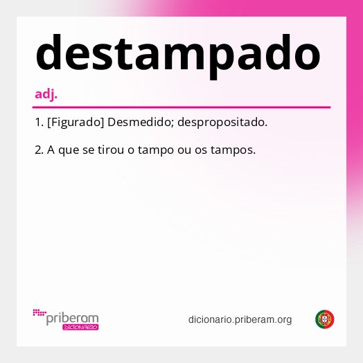 Significado de destampado