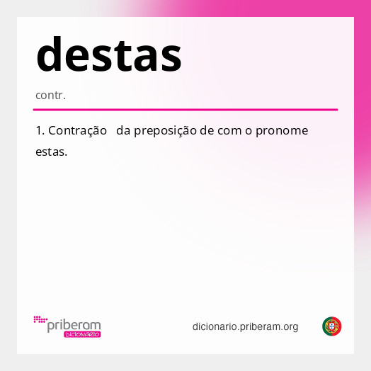 Significado de destas