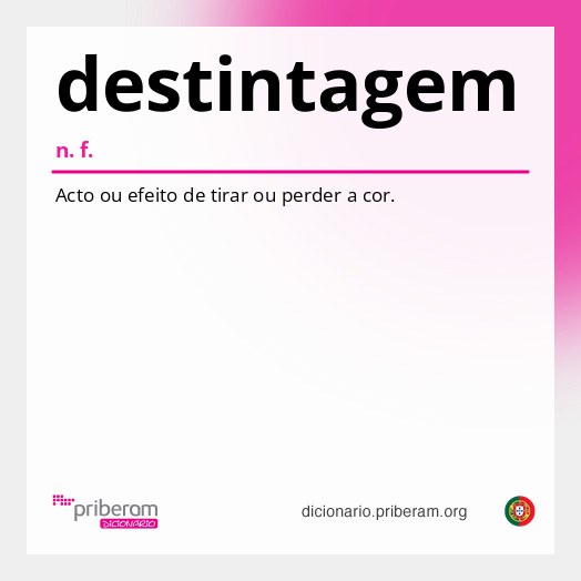Significado de destintagem