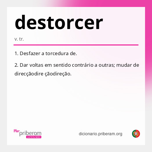 Significado de destorcer