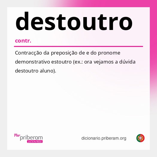 Significado de destoutro